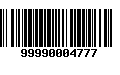 Código de Barras 99990004777