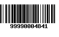 Código de Barras 99990004841