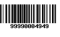 Código de Barras 99990004949