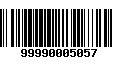 Código de Barras 99990005057