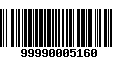 Código de Barras 99990005160