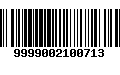 Código de Barras 9999002100713